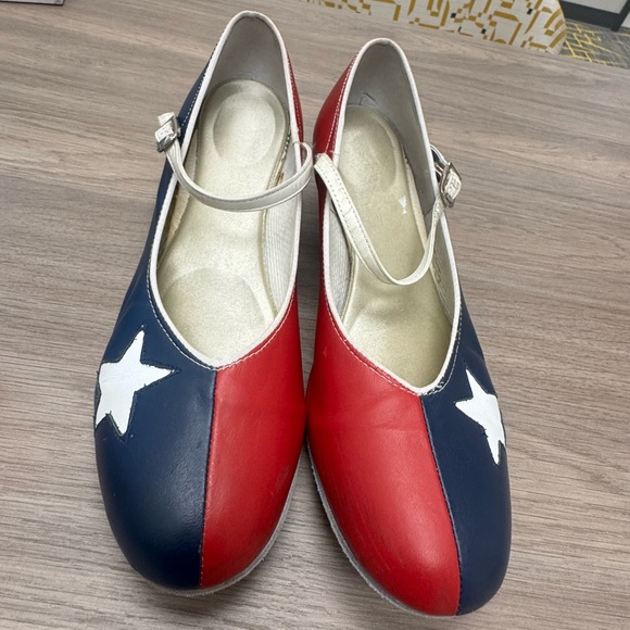 Red and Blue Star Mary Jane Shoes - Picture 1 of 15